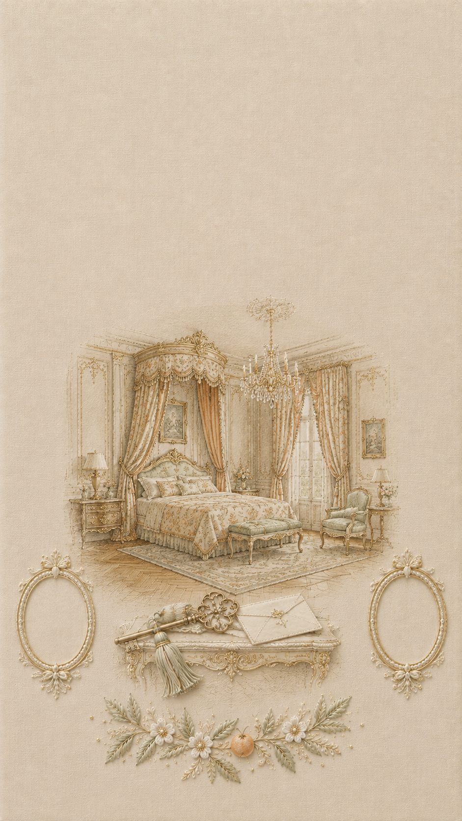 Palatial guest bedroom suite